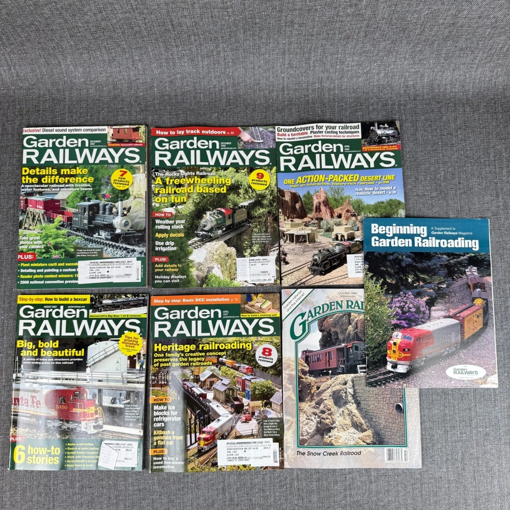 Garden Railways Magazine Lot of 7 magazines 2006-2008 Model Train Guides